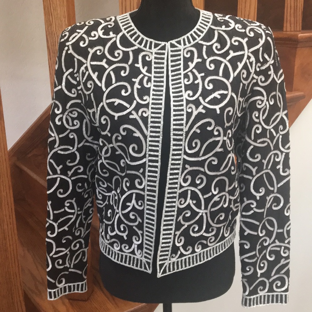 Vintage James Benjamin Sequin Blazer, Medium